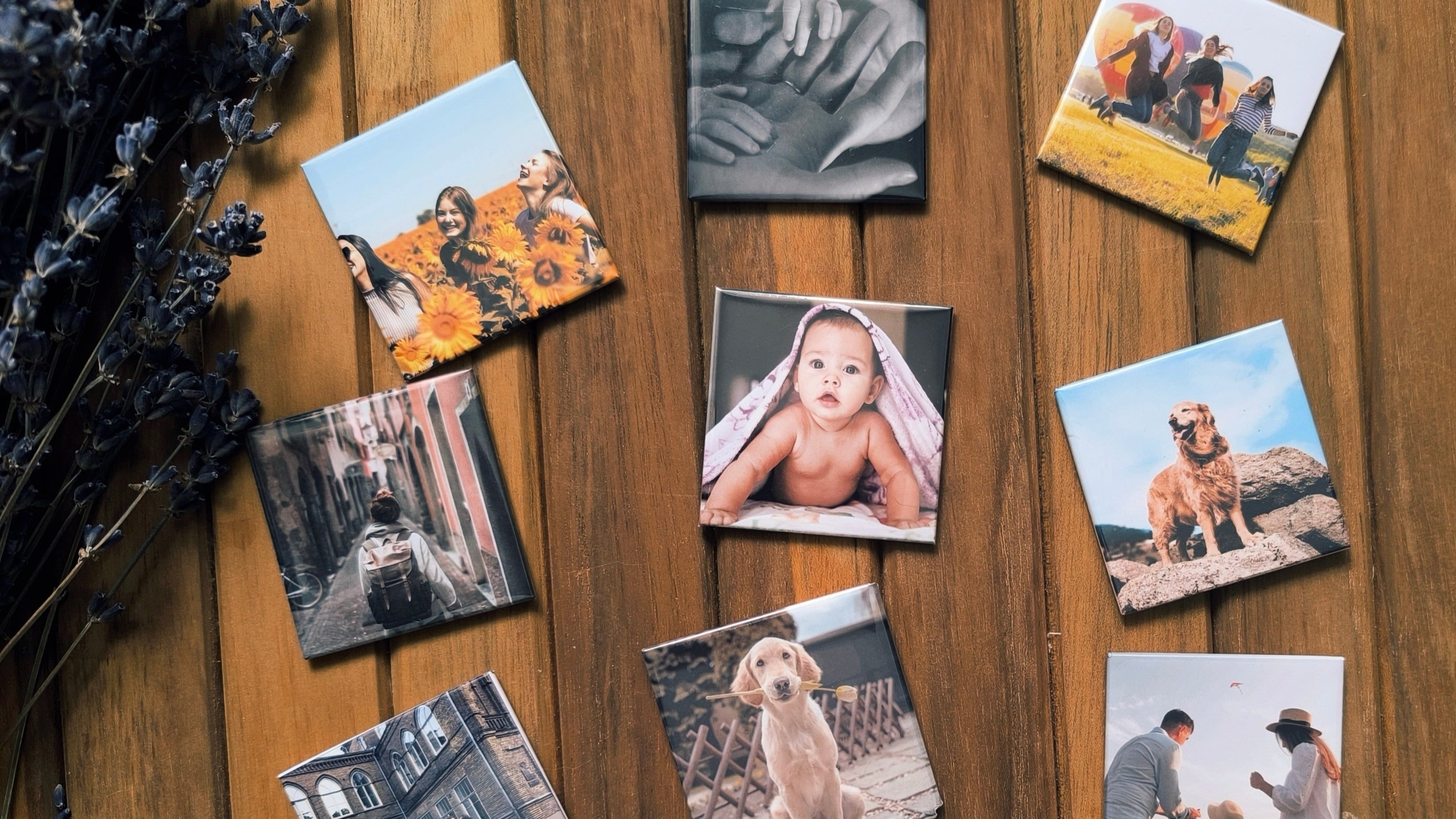 Personalizuoti nuotraukų magnetukai.