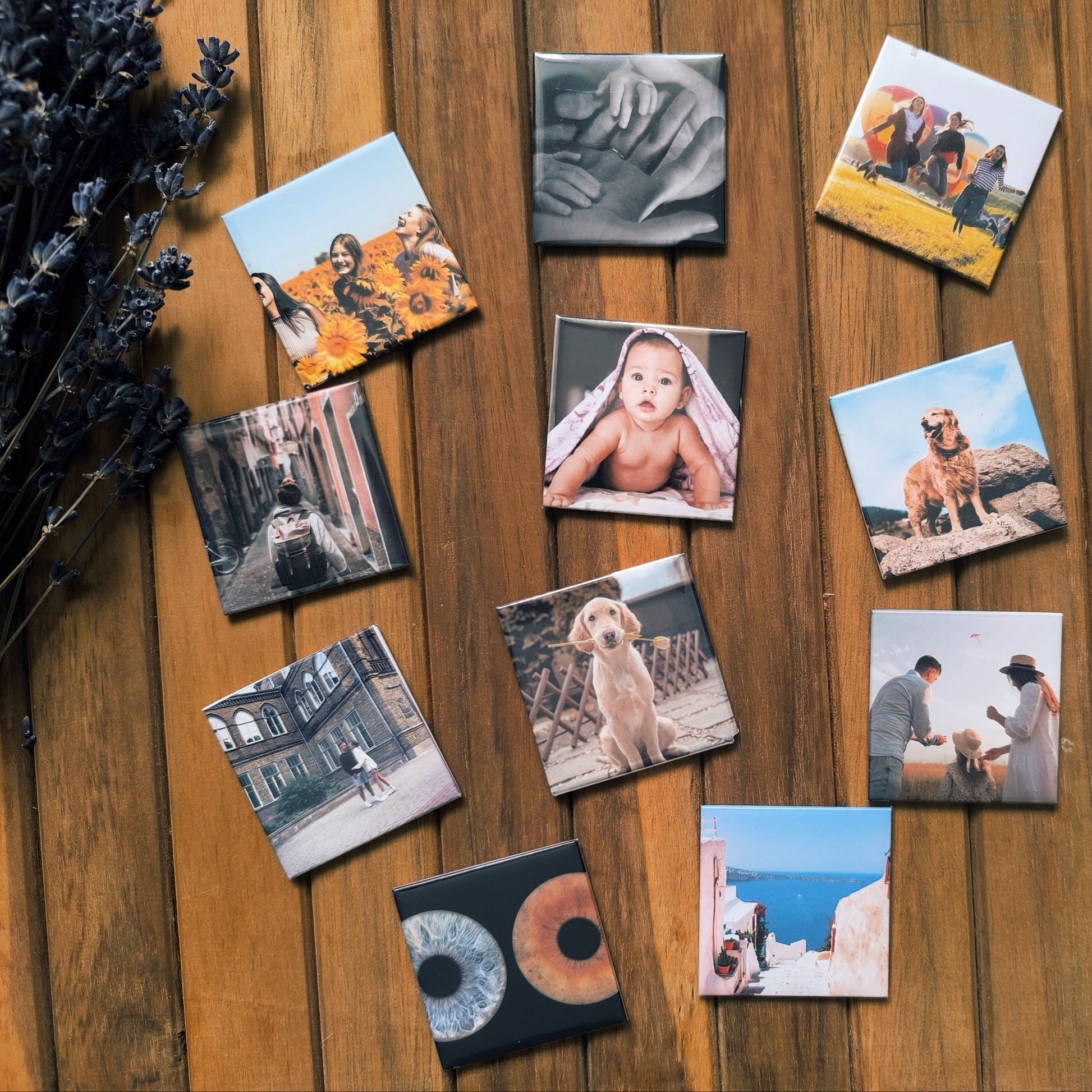 Personalizuoti nuotraukų magnetukai. Magnetukų rinkinys. Unikali dovana.